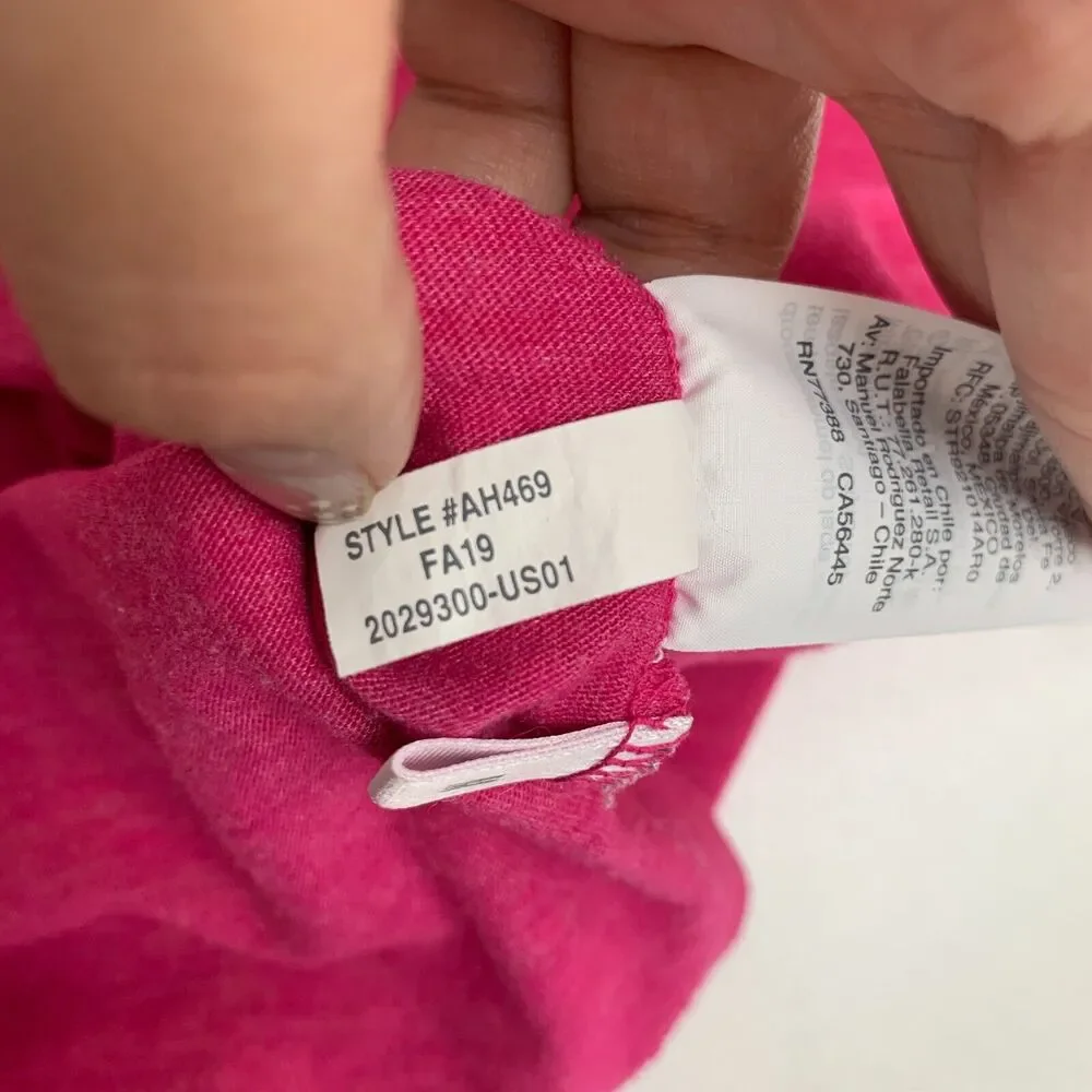 J Crew Longline Tank Top Womens M Medium Pink Slub Cotton Curved Shirttail Shirt